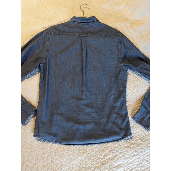 IZOD Men's Saltwater Wash Long Sleeve Button Down Shirt Size Medium Blue - Picture 13 of 13